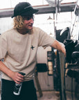 Organic Logo T-Shirt- Bone