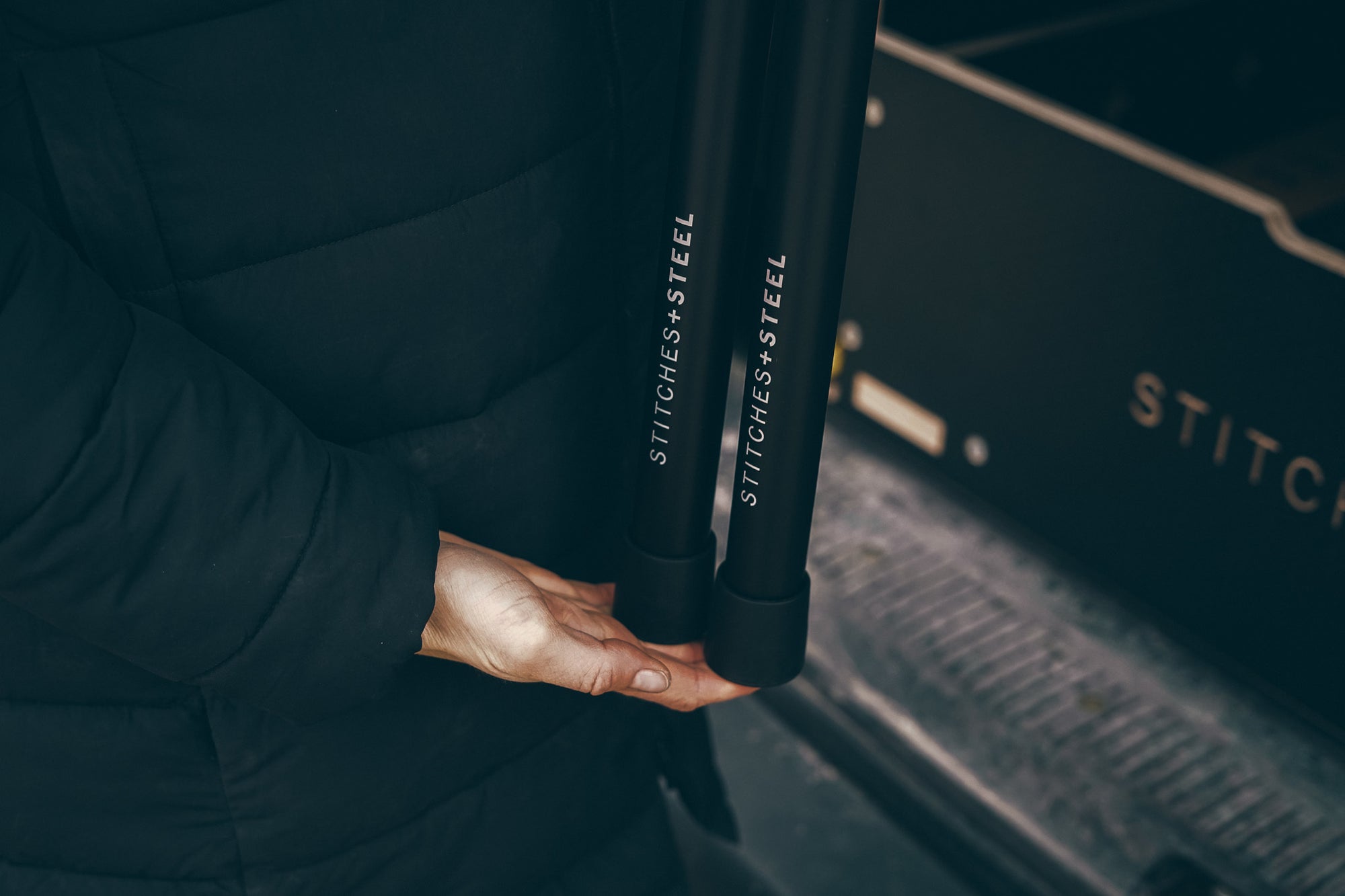 Black Aluminium Extension Awning Pole