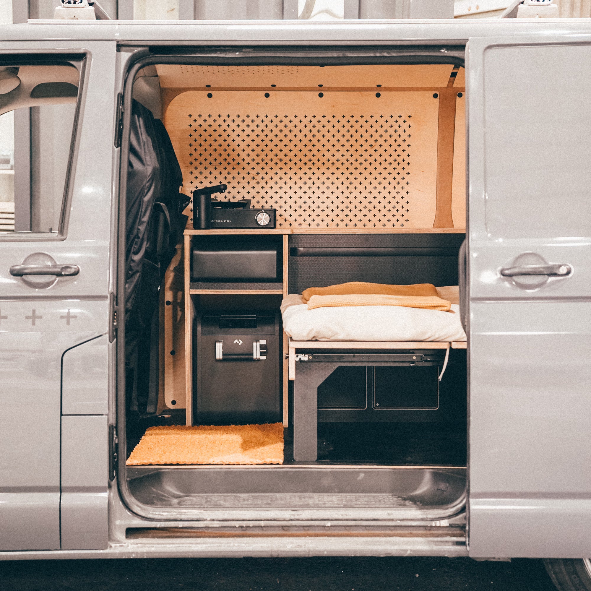 Black on Black, EX Monster Energy, twin sliding door, T6.1 Campervan.