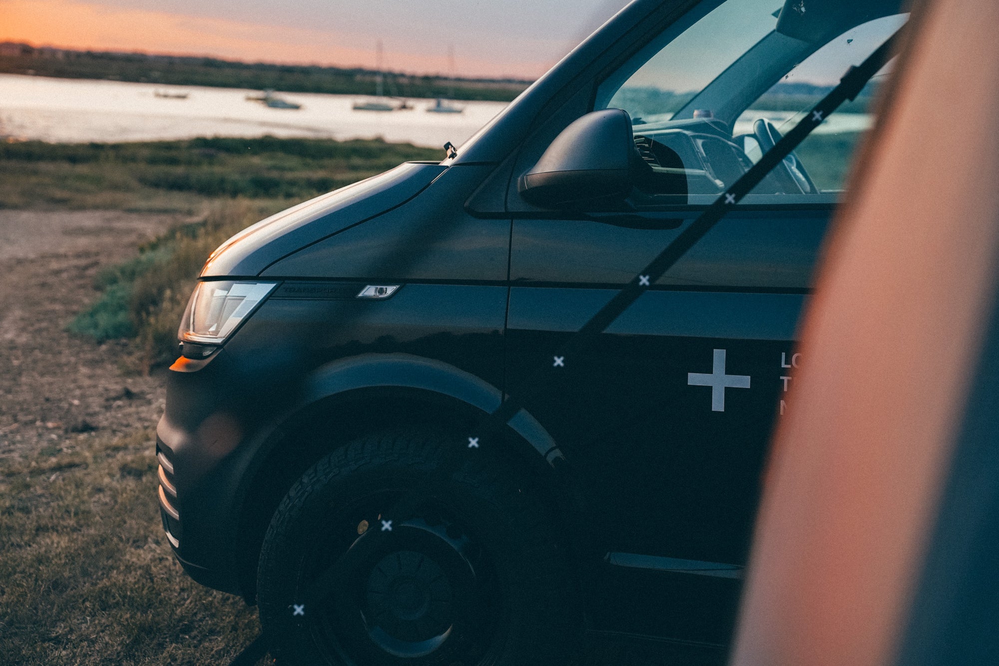 Black on Black, EX Monster Energy, twin sliding door, T6.1 Campervan.