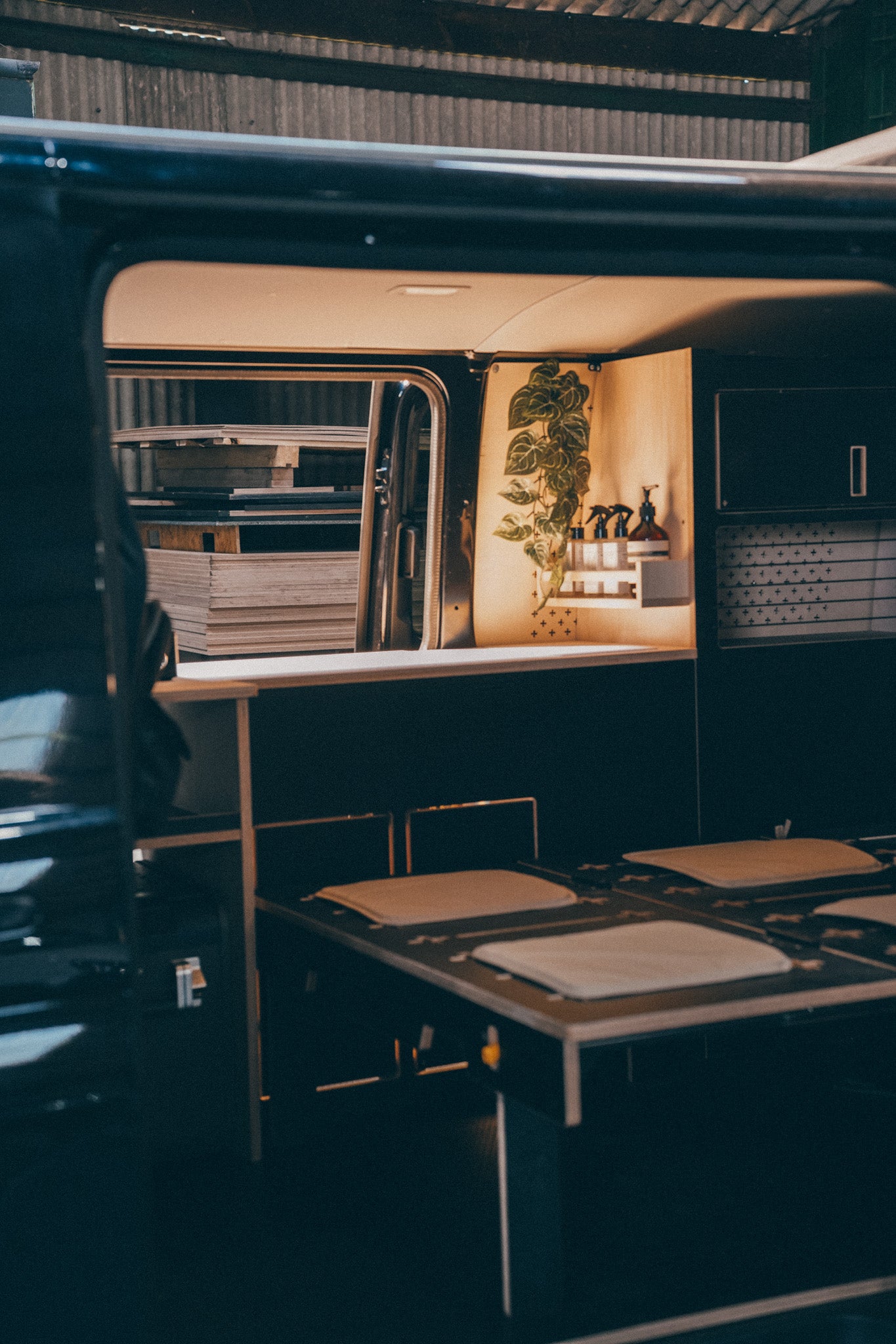 Black on Black, EX Monster Energy, twin sliding door, T6.1 Campervan.