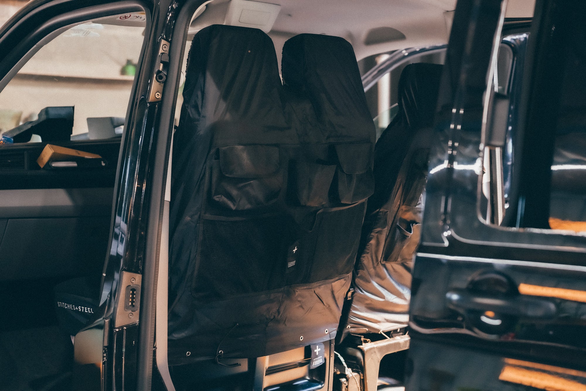 Black on Black, EX Monster Energy, twin sliding door, T6.1 Campervan.