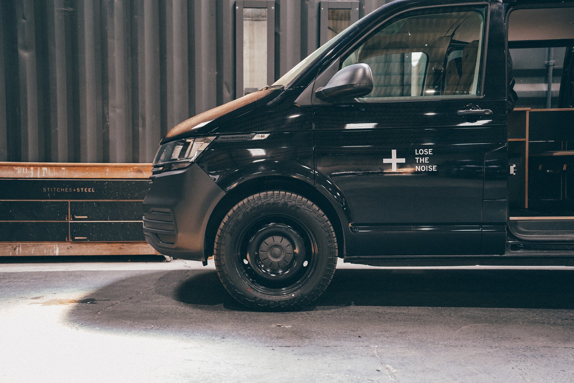 Black on Black, EX Monster Energy, twin sliding door, T6.1 Campervan.