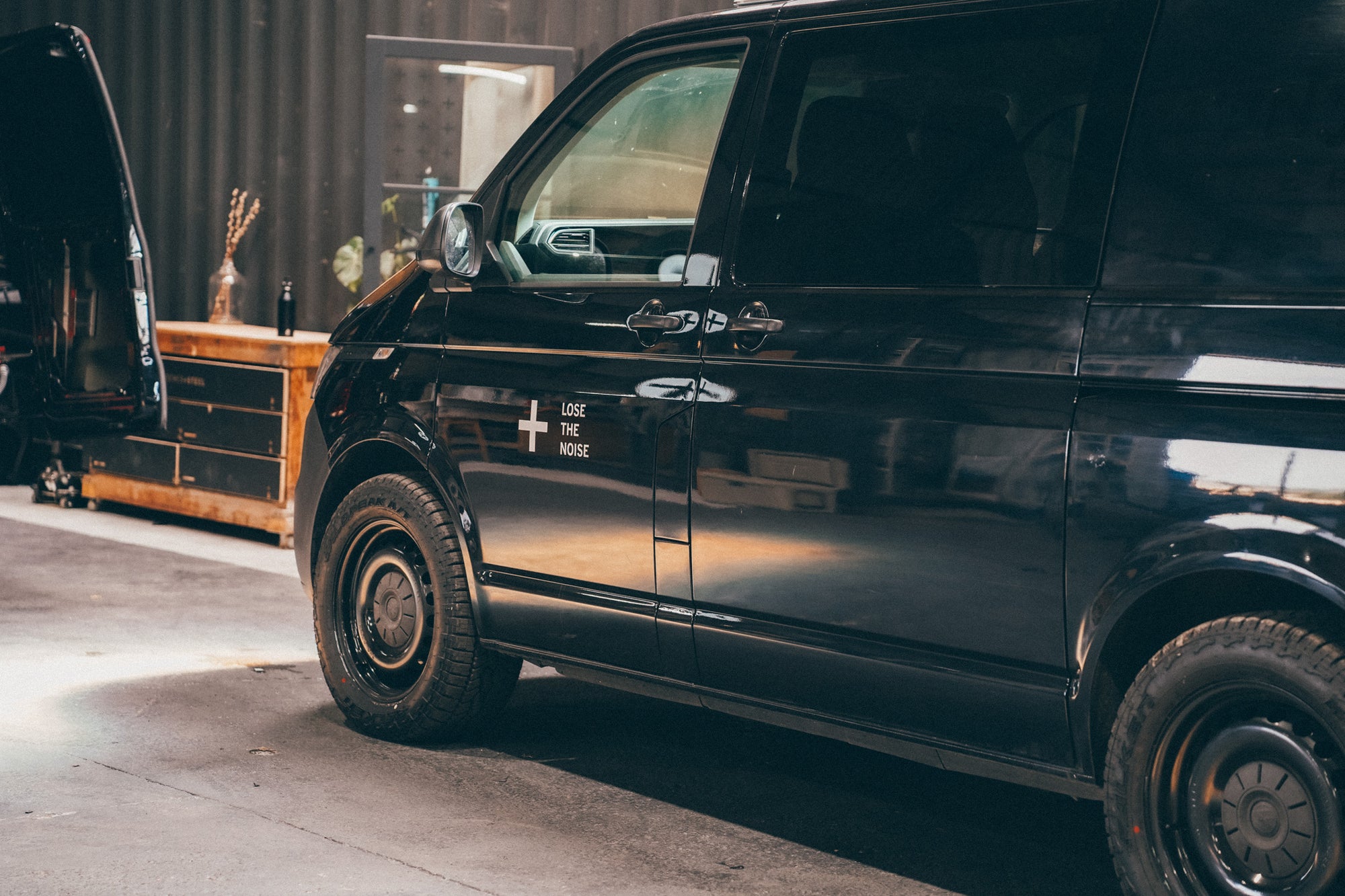 Black on Black, EX Monster Energy, twin sliding door, T6.1 Campervan.