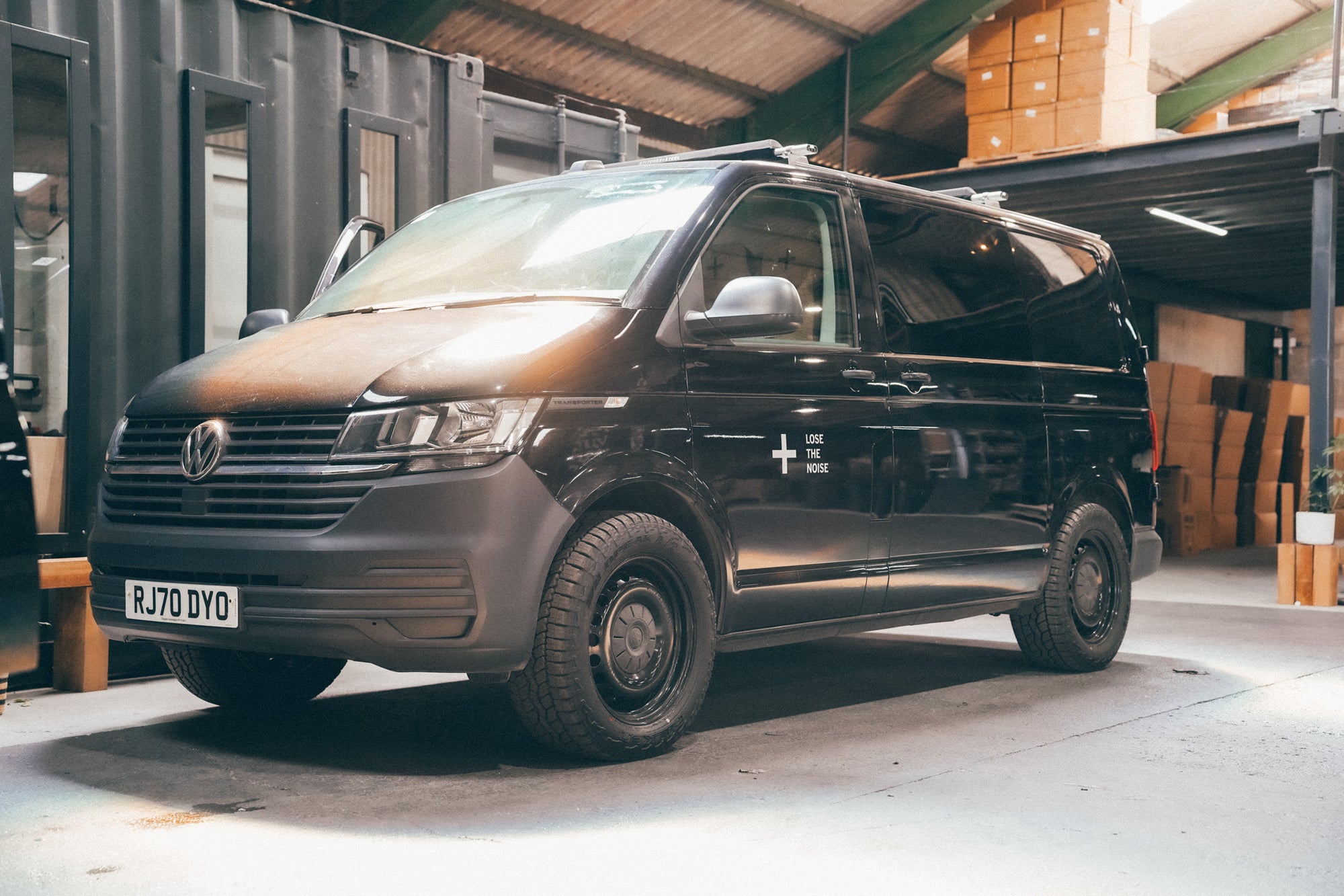 Black on Black, EX Monster Energy, twin sliding door, T6.1 Campervan.